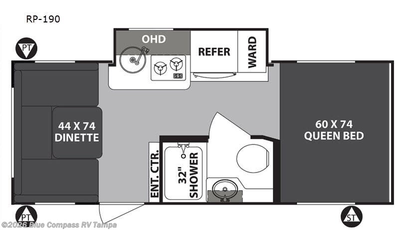 2019 Forest River R Pod RP-190 - Used Travel Trailer For Sale by Blue Compass RV Tampa in Dover, Florida features Slideout