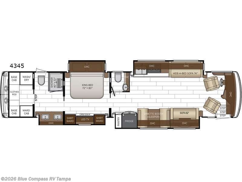 2027 Newmar Dutch Star 4345 - New Class A For Sale by Blue Compass RV Tampa in Dover, Florida features Slideout