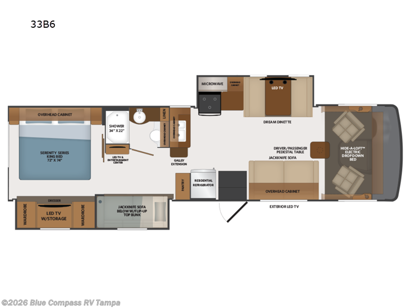 2024 Fleetwood Flair 33B6 - Used Class A For Sale by Blue Compass RV Tampa in Dover, Florida features Slideout
