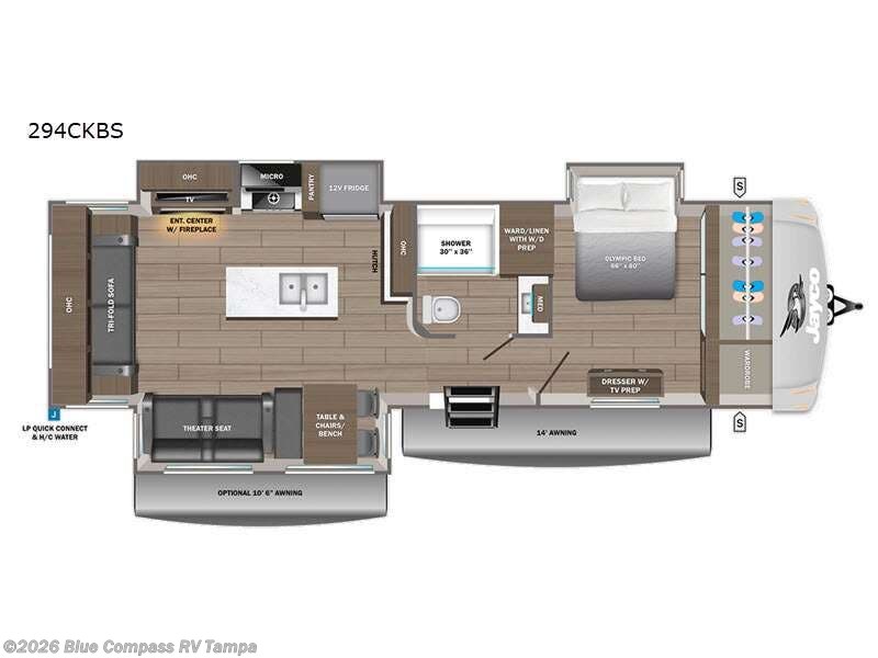 2027 Jayco Eagle 294CKBS - New Travel Trailer For Sale by Blue Compass RV Tampa in Dover, Florida features Slideout