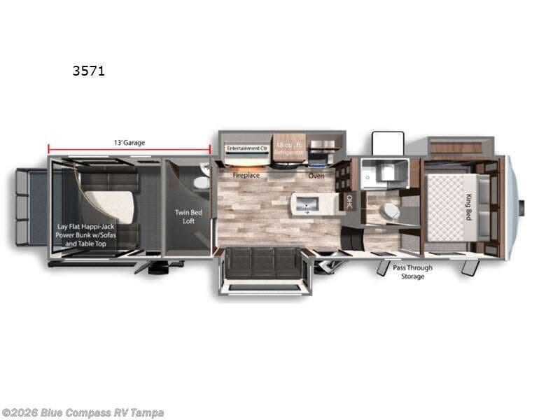 2022 Dutchmen Triton 3571 - Used Toy Hauler For Sale by Blue Compass RV Tampa in Dover, Florida features Slideout