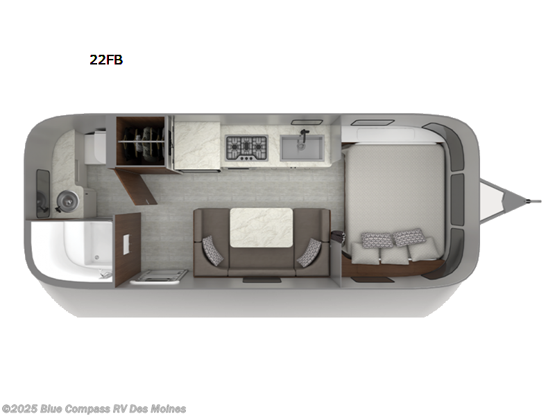 2025 Airstream Caravel 22FB - New Travel Trailer For Sale by Blue Compass RV Des Moines in Altoona, Iowa