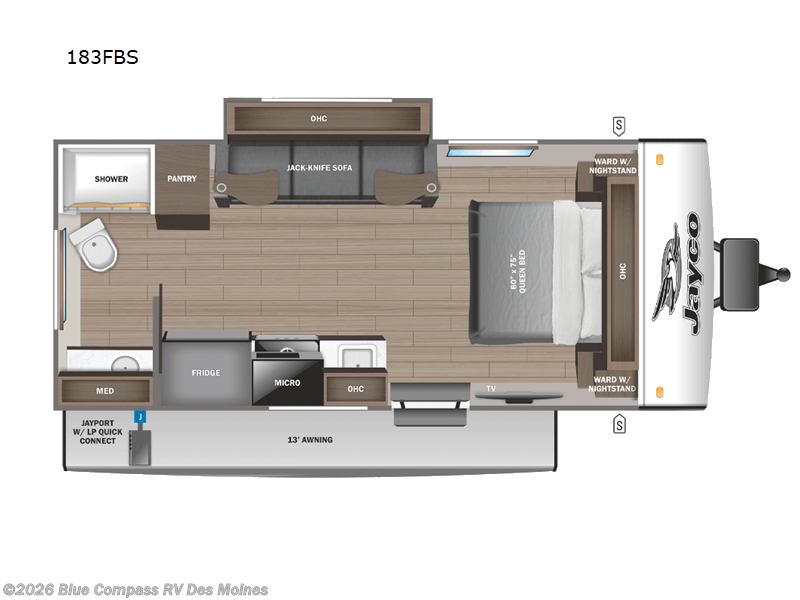 2025 Jayco Jay Feather Micro 183FBS - New Travel Trailer For Sale by Blue Compass RV Des Moines in Altoona, Iowa