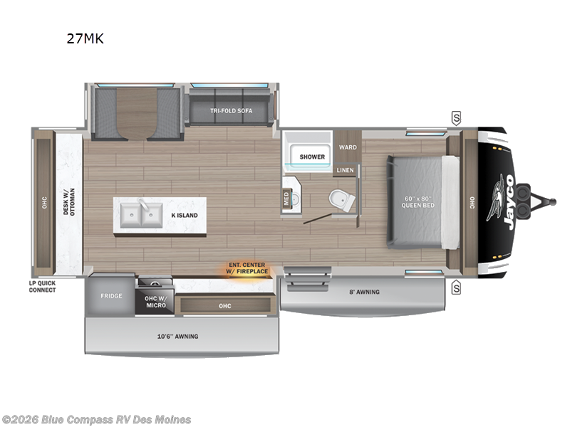 2026 Jayco Jay Feather 27MK - New Travel Trailer For Sale by Blue Compass RV Des Moines in Altoona, Iowa features Slideout