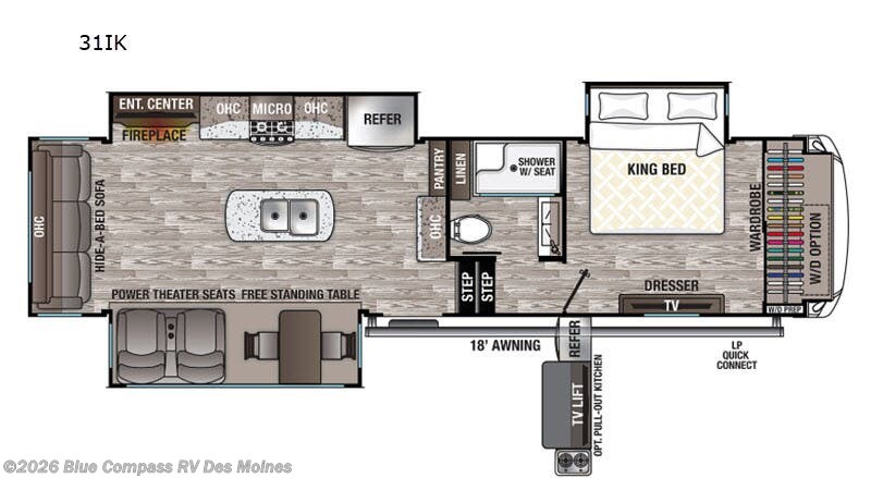 2021 Forest River Cedar Creek Silverback 31IK - Used Fifth Wheel For Sale by Blue Compass RV Des Moines in Altoona, Iowa features Slideout
