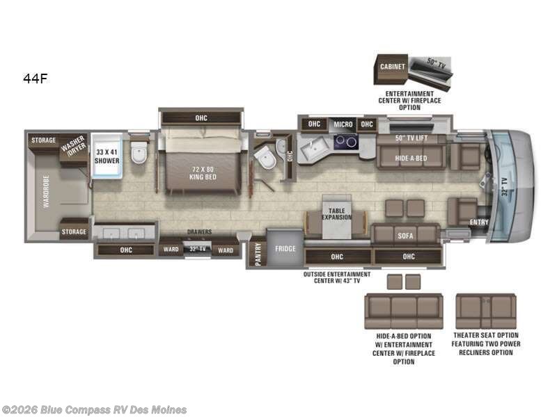 2022 Entegra Coach Anthem 44F - Used Class A For Sale by Blue Compass RV Des Moines in Altoona, Iowa features Slideout