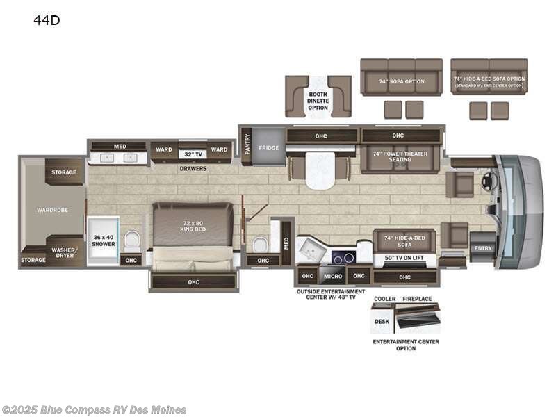 2017 Entegra Coach Anthem 44D - Used Class A For Sale by Blue Compass RV Des Moines in Altoona, Iowa features Slideout