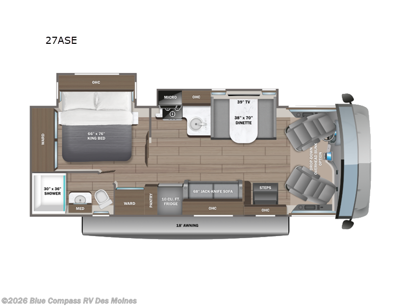 2025 Jayco Alante SE 27ASE - New Class A For Sale by Blue Compass RV Des Moines in Altoona, Iowa features Slideout