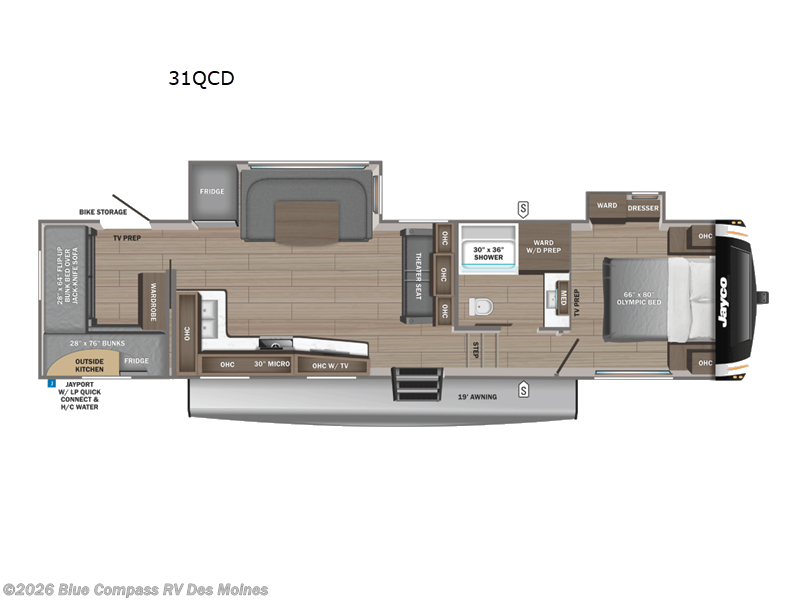2026 Jayco Eagle HT 31QCD - New Fifth Wheel For Sale by Blue Compass RV Des Moines in Altoona, Iowa features Slideout
