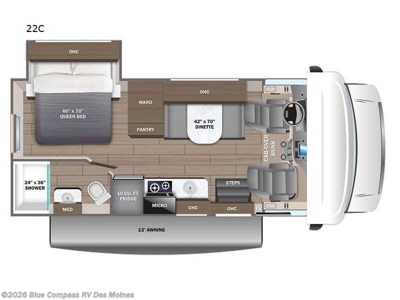 2026 Jayco Redhawk SE 22C - New Class C For Sale by Blue Compass RV Des Moines in Altoona, Iowa features Slideout