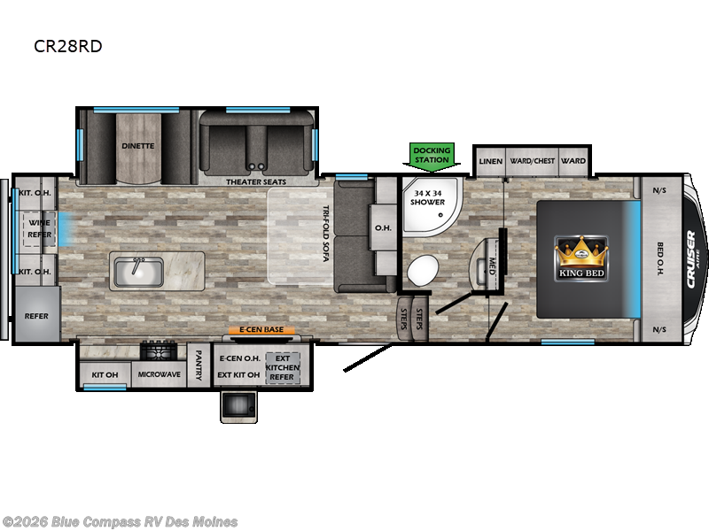 2023 CrossRoads Cruiser Aire CR28RD - Used Fifth Wheel For Sale by Blue Compass RV Des Moines in Altoona, Iowa features Slideout