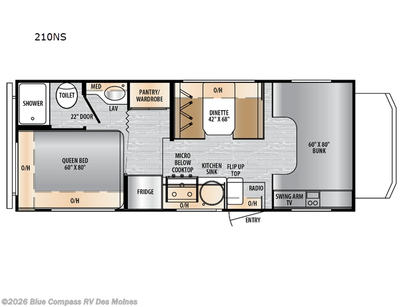 2026 East to West Entrada 210NS - New Class C For Sale by Blue Compass RV Des Moines in Altoona, Iowa