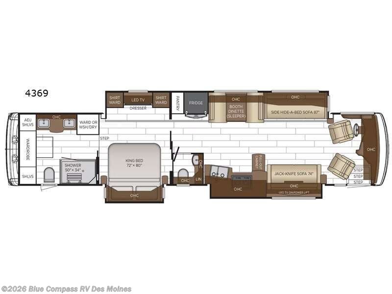 2026 Newmar Dutch Star 4369 - New Class A For Sale by Blue Compass RV Des Moines in Altoona, Iowa features Slideout