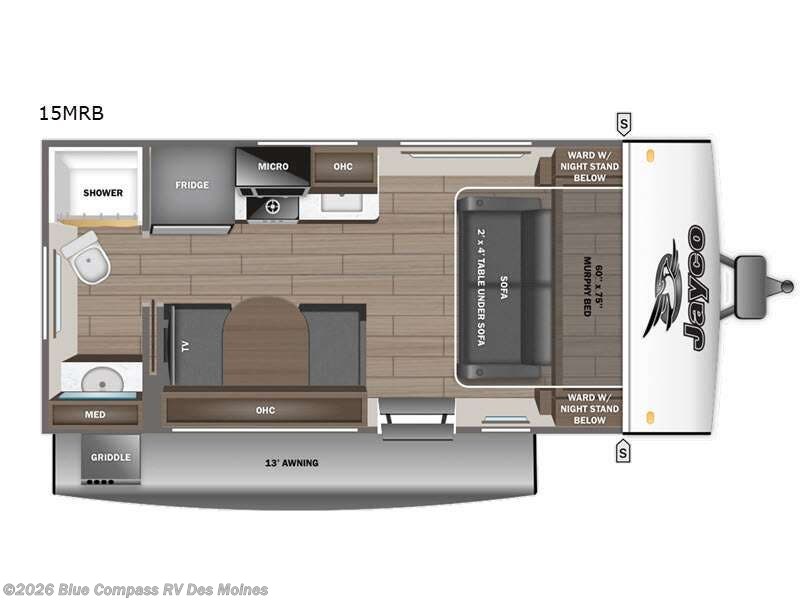 2026 Jayco Jay Feather Air 15MRB - New Travel Trailer For Sale by Blue Compass RV Des Moines in Altoona, Iowa