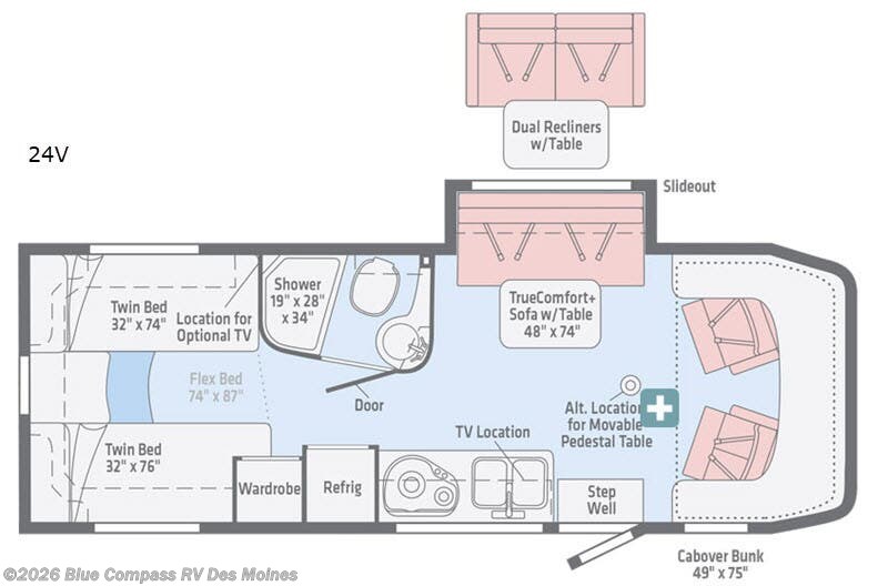 2018 Winnebago Navion 24V - Used Class C For Sale by Blue Compass RV Des Moines in Altoona, Iowa features Slideout