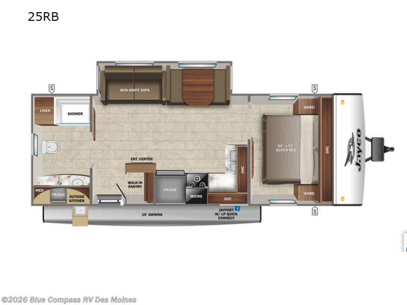 2022 Jayco Jay Feather 25RB - Used Travel Trailer For Sale by Blue Compass RV Des Moines in Altoona, Iowa features Slideout