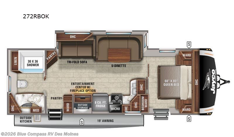 2021 Jayco Eagle HT 272RBOK - Used Travel Trailer For Sale by Blue Compass RV Des Moines in Altoona, Iowa features Slideout