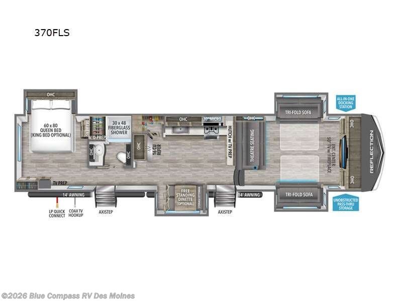 2024 Grand Design Reflection 370FLS - Used Fifth Wheel For Sale by Blue Compass RV Des Moines in Altoona, Iowa features Slideout