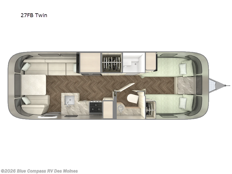2027 Airstream International 27FB Twin - New Travel Trailer For Sale by Blue Compass RV Des Moines in Altoona, Iowa