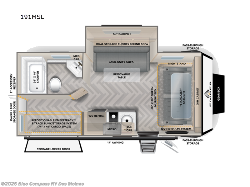 2023 Ember RV Overland 191MSL - Used Travel Trailer For Sale by Blue Compass RV Des Moines in Altoona, Iowa features Slideout