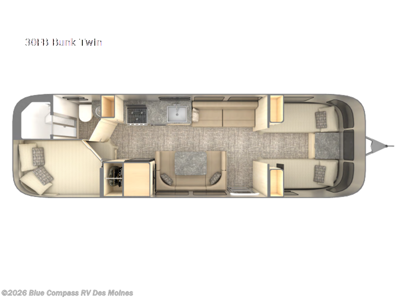 2025 Airstream Flying Cloud 30FB Bunk Twin - Used Travel Trailer For Sale by Blue Compass RV Des Moines in Altoona, Iowa