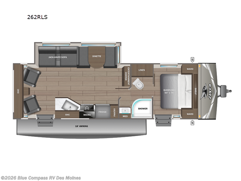2027 Jayco Jay Flight 262RLS - New Travel Trailer For Sale by Blue Compass RV Des Moines in Altoona, Iowa features Slideout
