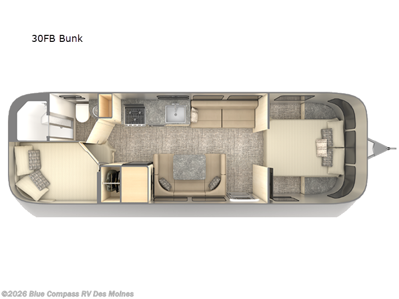 2026 Airstream Flying Cloud 30FB Bunk - New Travel Trailer For Sale by Blue Compass RV Des Moines in Altoona, Iowa