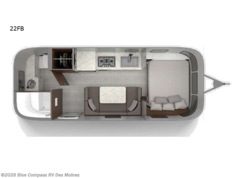 2022 Airstream Caravel 22FB - Used Travel Trailer For Sale by Blue Compass RV Des Moines in Altoona, Iowa