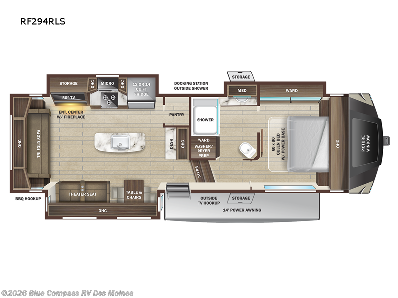 2022 Highland Ridge Open Range Roamer 294RLS - Used Fifth Wheel For Sale by Blue Compass RV Des Moines in Altoona, Iowa features Slideout