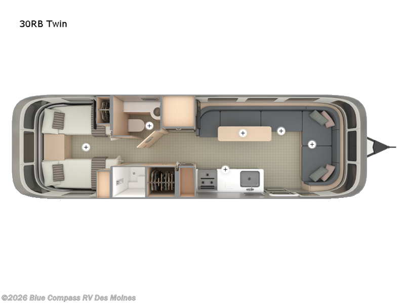 2025 Airstream Globetrotter 30RB Twin - Used Travel Trailer For Sale by Blue Compass RV Des Moines in Altoona, Iowa