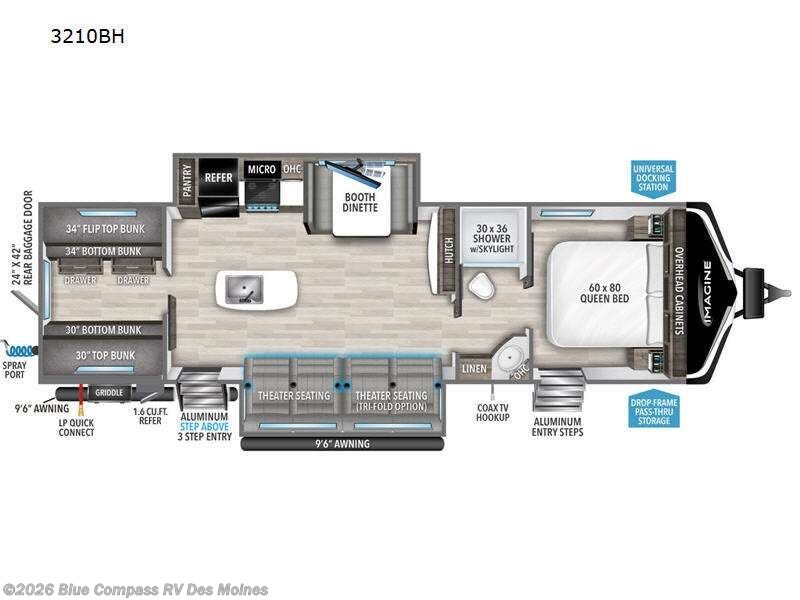 2023 Grand Design Imagine 3210BH - Used Travel Trailer For Sale by Blue Compass RV Des Moines in Altoona, Iowa features Slideout