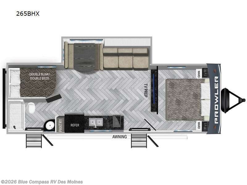 2023 Heartland Prowler Lynx 265BHX - Used Travel Trailer For Sale by Blue Compass RV Des Moines in Altoona, Iowa features Slideout