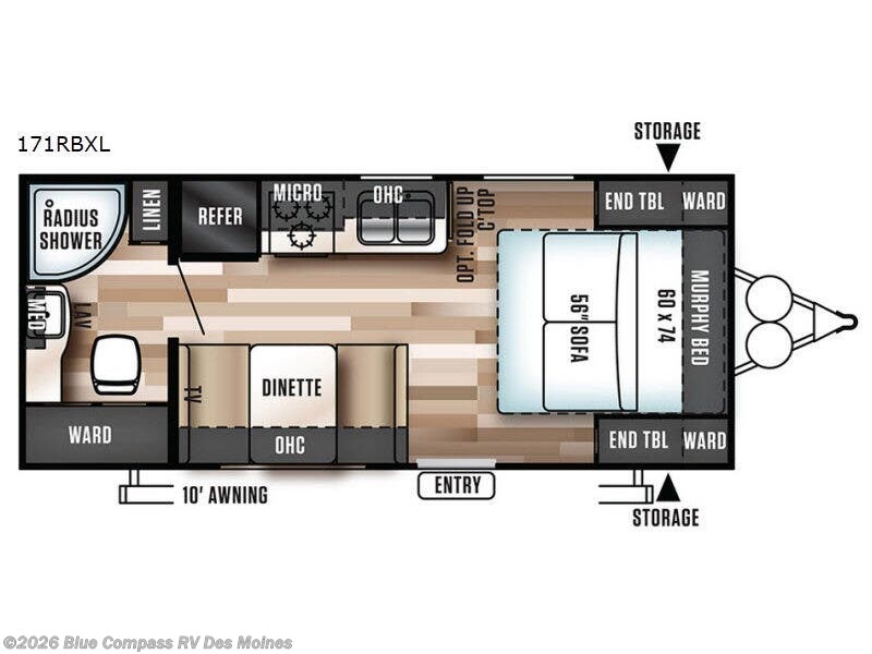 2017 Forest River Wildwood X-Lite 171RBXL - Used Travel Trailer For Sale by Blue Compass RV Des Moines in Altoona, Iowa