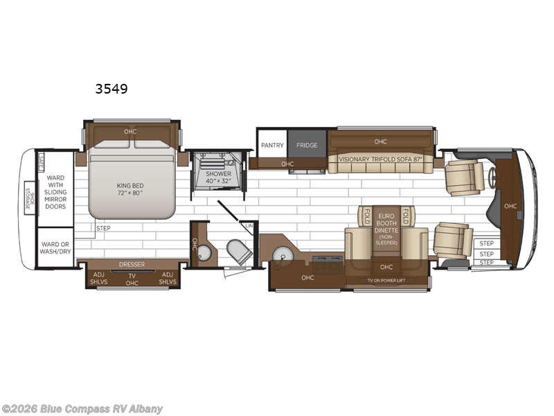 2025 Newmar New Aire 3549 - New Class A For Sale by Blue Compass RV Albany in Latham, New York features Slideout