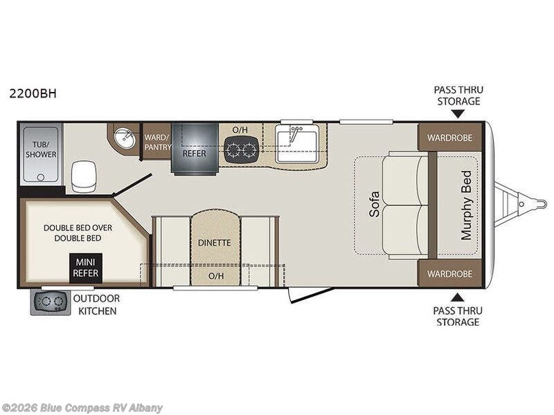 2018 Keystone Bullet Crossfire 2200BH - Used Travel Trailer For Sale by Blue Compass RV Albany in Latham, New York