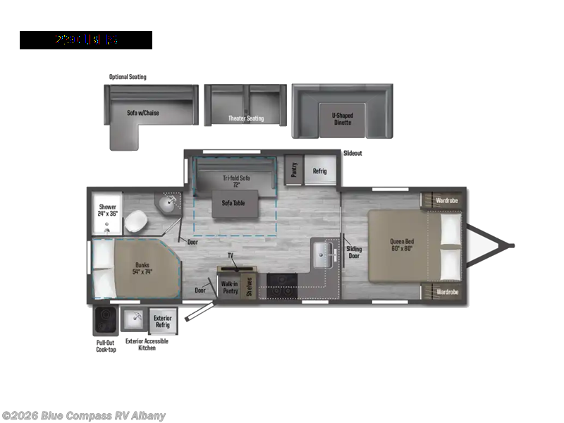 2022 Winnebago Minnie 2301BHS - Used Travel Trailer For Sale by Blue Compass RV Albany in Latham, New York features Slideout
