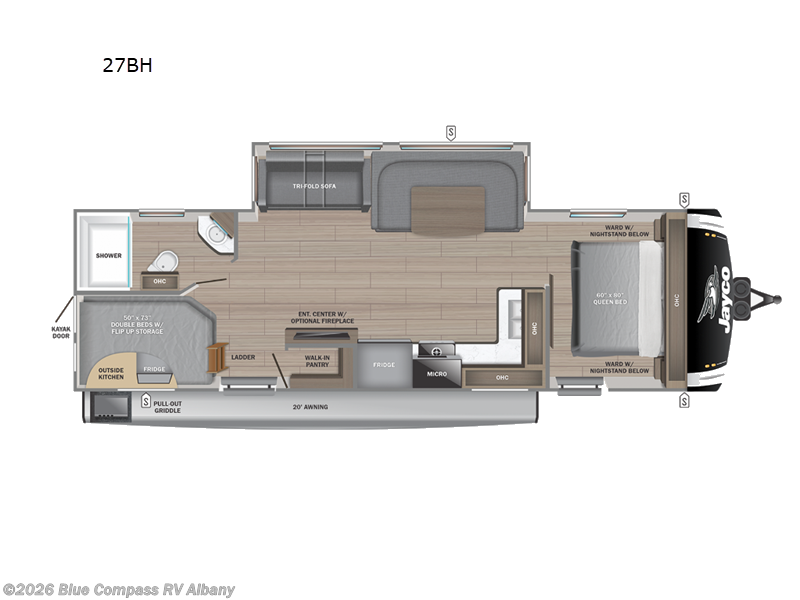 2026 Jayco Jay Feather 27BH - New Travel Trailer For Sale by Blue Compass RV Albany in Latham, New York features Slideout