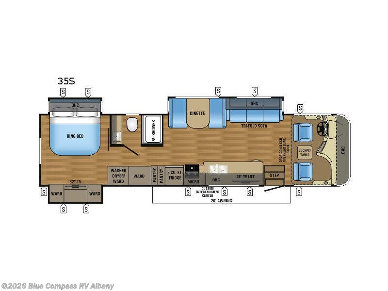 2017 Jayco Precept 35S - Used Class A For Sale by Blue Compass RV Albany in Latham, New York features Slideout