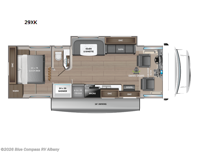 2023 Jayco Redhawk 29XK - Used Class C For Sale by Blue Compass RV Albany in Latham, New York features Slideout