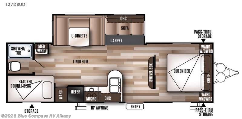 2016 Forest River Wildwood 27BHSS - Used Travel Trailer For Sale by Blue Compass RV Albany in Latham, New York features Slideout