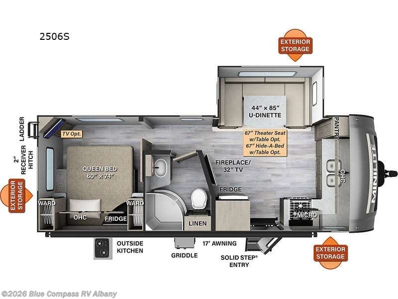 2024 Forest River Rockwood Mini Lite 2506S - Used Travel Trailer For Sale by Blue Compass RV Albany in Latham, New York features Slideout