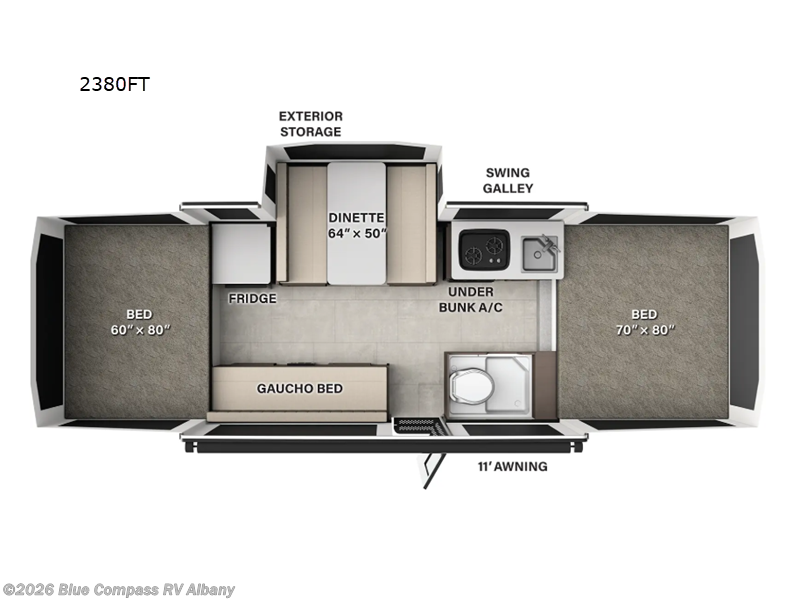 2026 Forest River Rockwood Freedom Series 2380FT - New Popup For Sale by Blue Compass RV Albany in Latham, New York features Slideout