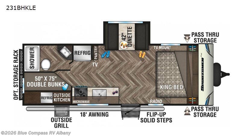 2020 K-Z Sportsmen LE 231BHKLE - Used Travel Trailer For Sale by Blue Compass RV Albany in Latham, New York features Slideout