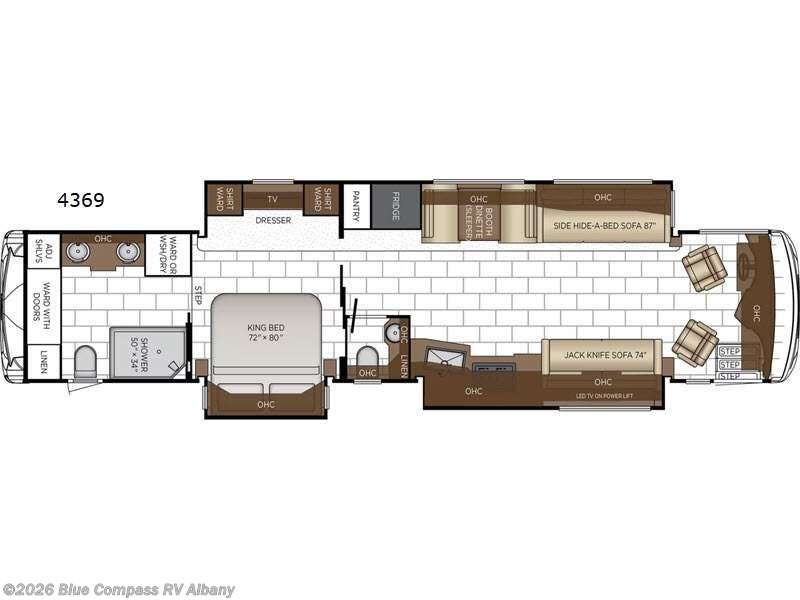 2027 Newmar Ventana 4369 - New Class A For Sale by Blue Compass RV Albany in Latham, New York features Slideout