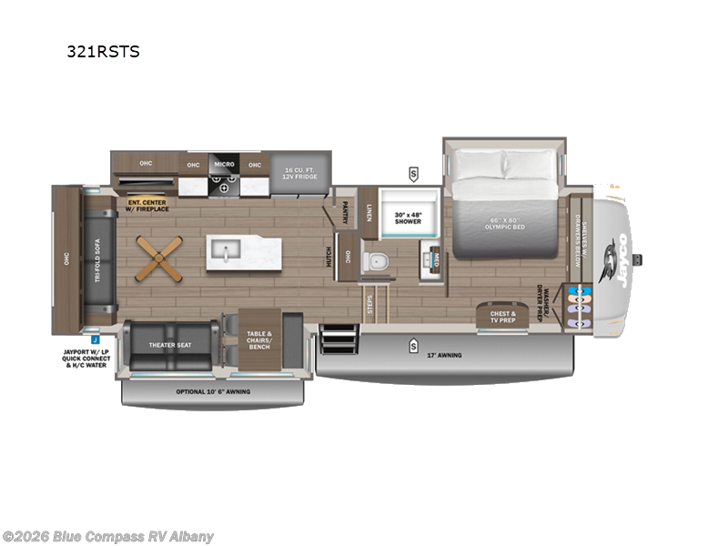 2027 Jayco Eagle 321RSTS - New Fifth Wheel For Sale by Blue Compass RV Albany in Latham, New York features Slideout