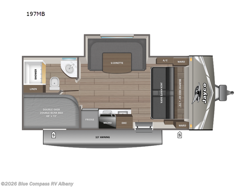 2027 Jayco Jay Flight 197MB - New Travel Trailer For Sale by Blue Compass RV Albany in Latham, New York features Slideout