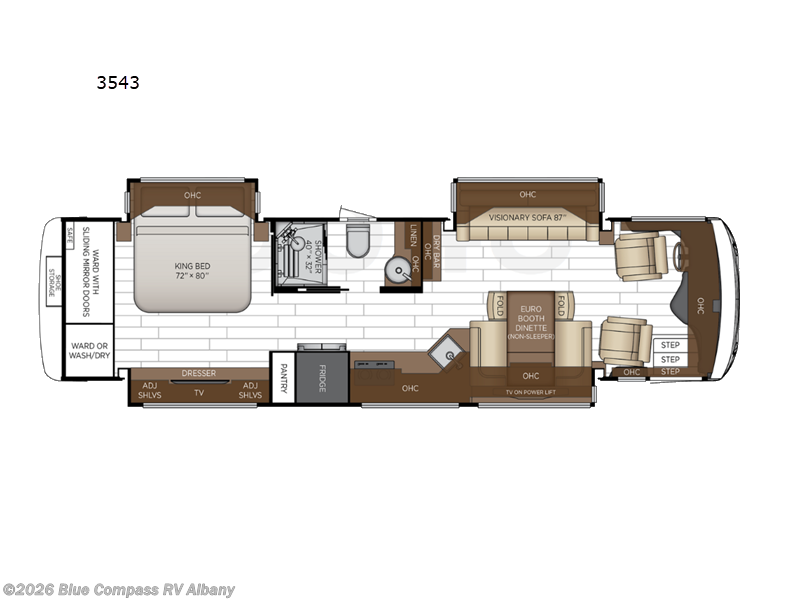 2027 Newmar New Aire 3543 - New Class A For Sale by Blue Compass RV Albany in Latham, New York features Slideout