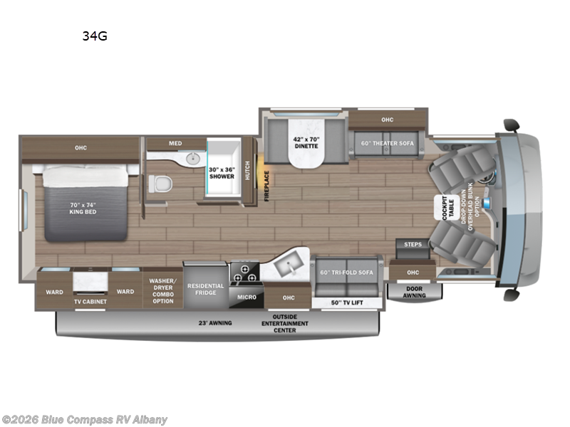 2027 Entegra Coach Vision XL 34G - New Class A For Sale by Blue Compass RV Albany in Latham, New York features Slideout