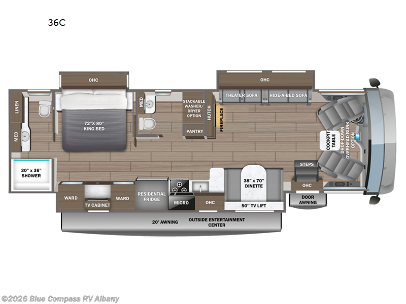 2027 Entegra Coach Vision XL 36C - New Class A For Sale by Blue Compass RV Albany in Latham, New York features Slideout