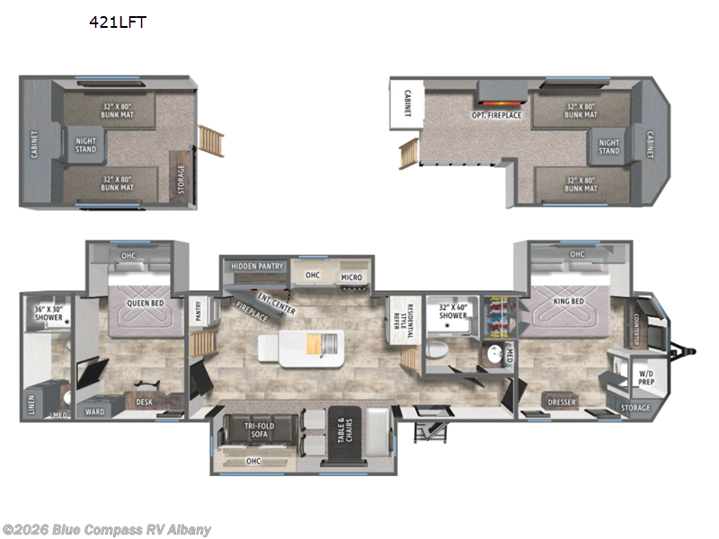 2026 Forest River Puma Vista 421LFT - New Destination Trailer For Sale by Blue Compass RV Albany in Latham, New York features Slideout